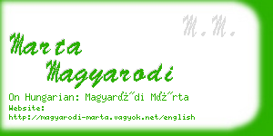 marta magyarodi business card